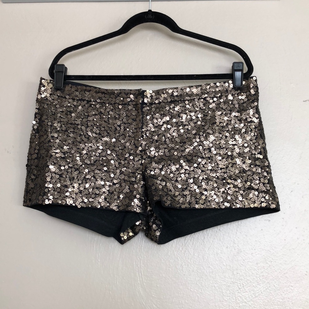 Express bronze sequin shorts